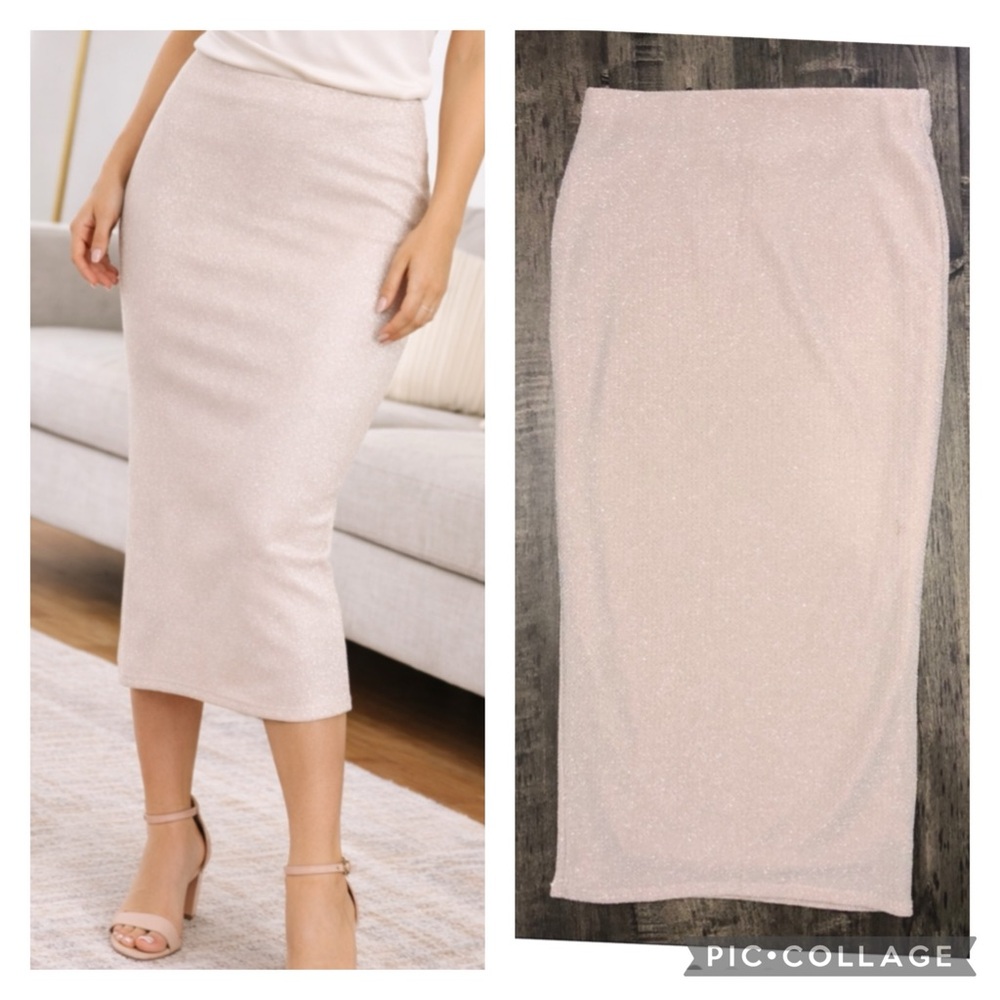 Shimmer pencil skirt